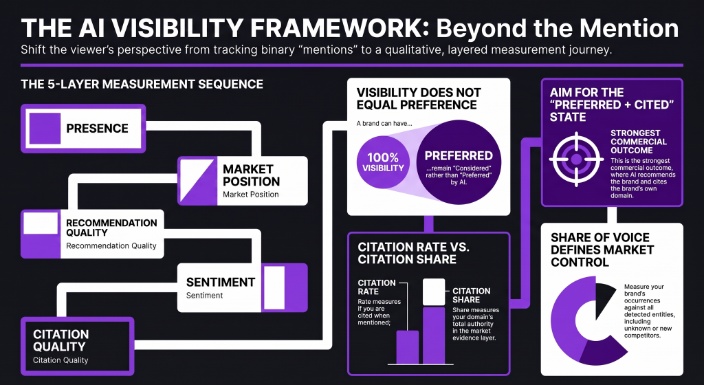 AI visibility measurement framework